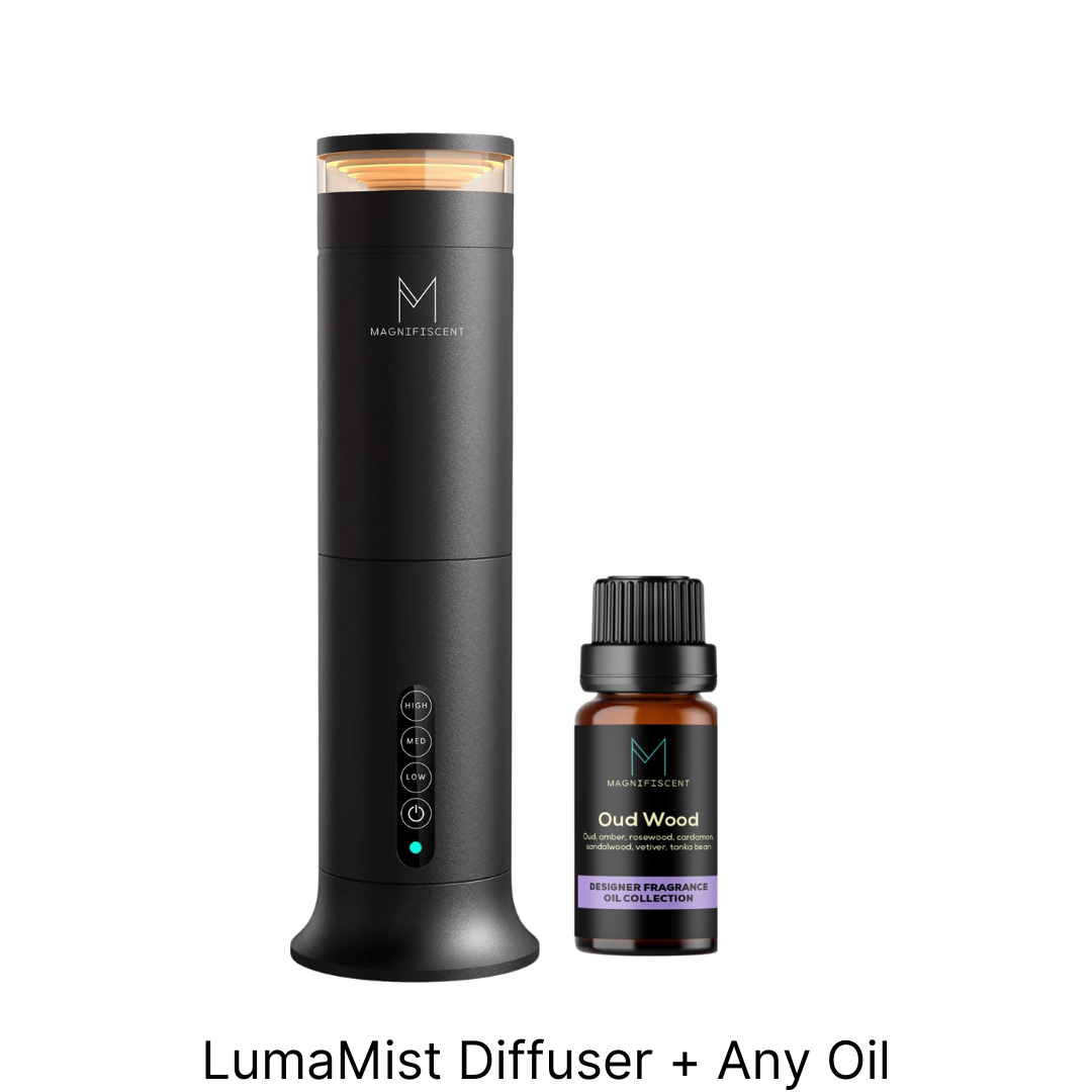 LumaMist Starter Bundle – Wireless Diffuser + 1 Luxury Oil