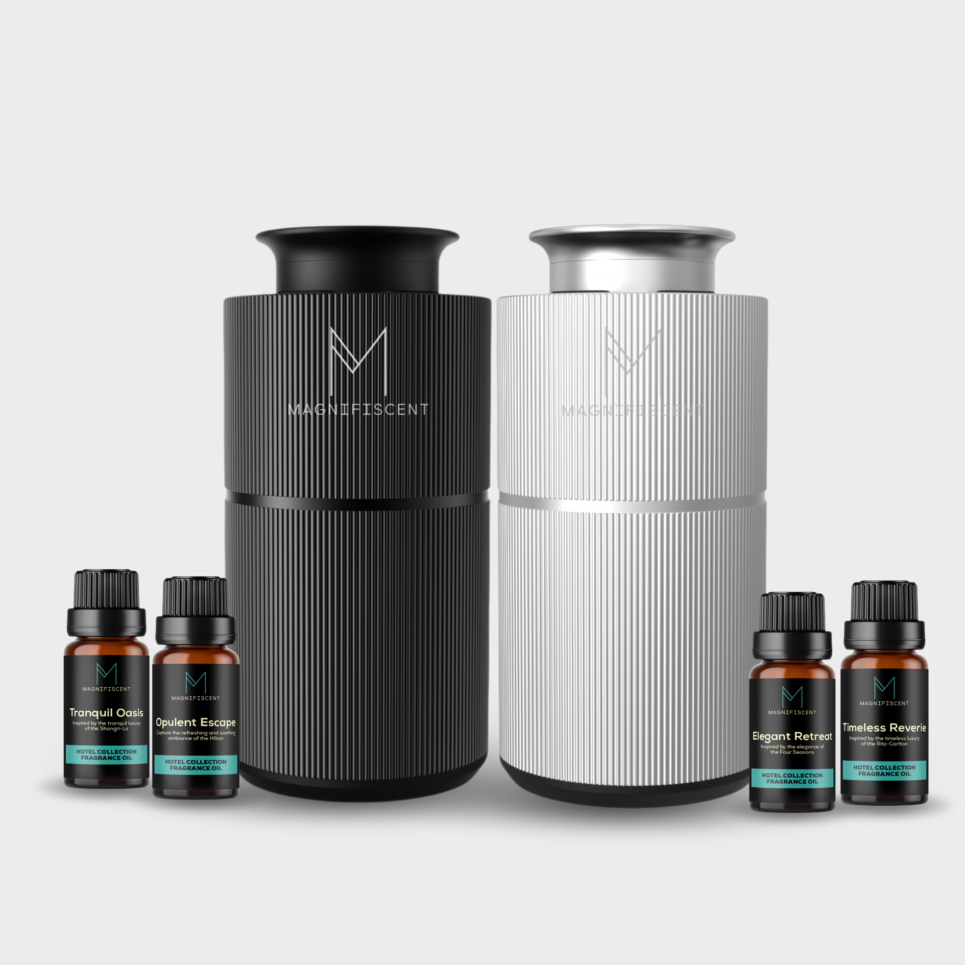 MistMini DOUBLE Hotel Set - 2 x Diffusers, 4 x Hotel Oils