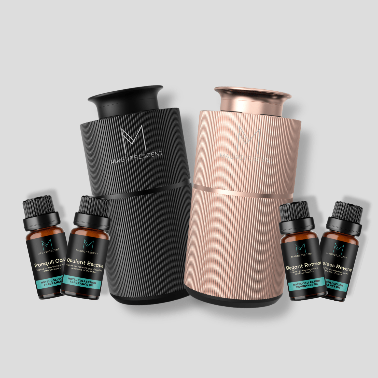 MistMini DOUBLE Hotel Set - 2 x Diffusers, 4 x Hotel Oils - Magnifiscent