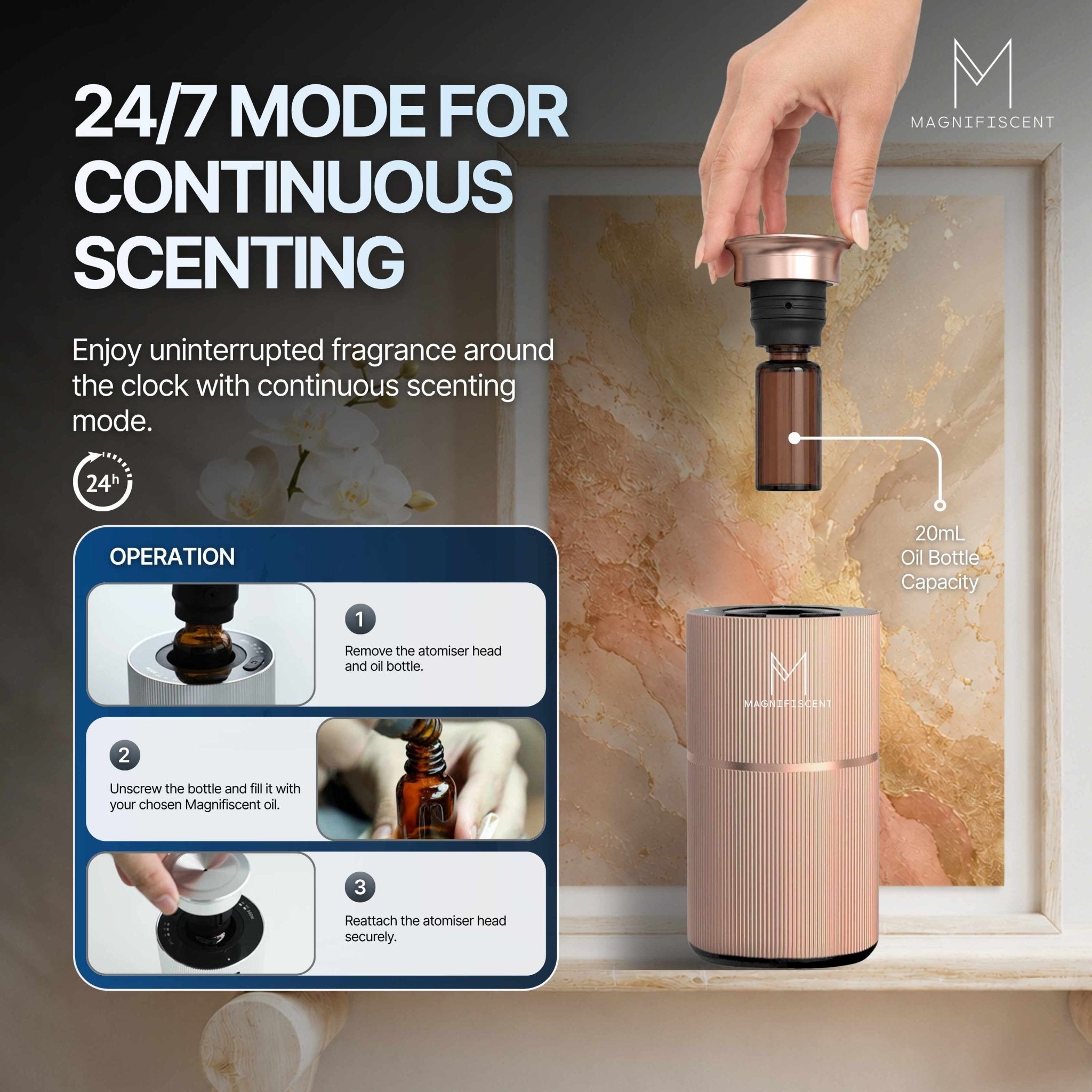 MistMini DOUBLE Hotel Set - 2 x Diffusers, 4 x Hotel Oils - Magnifiscent