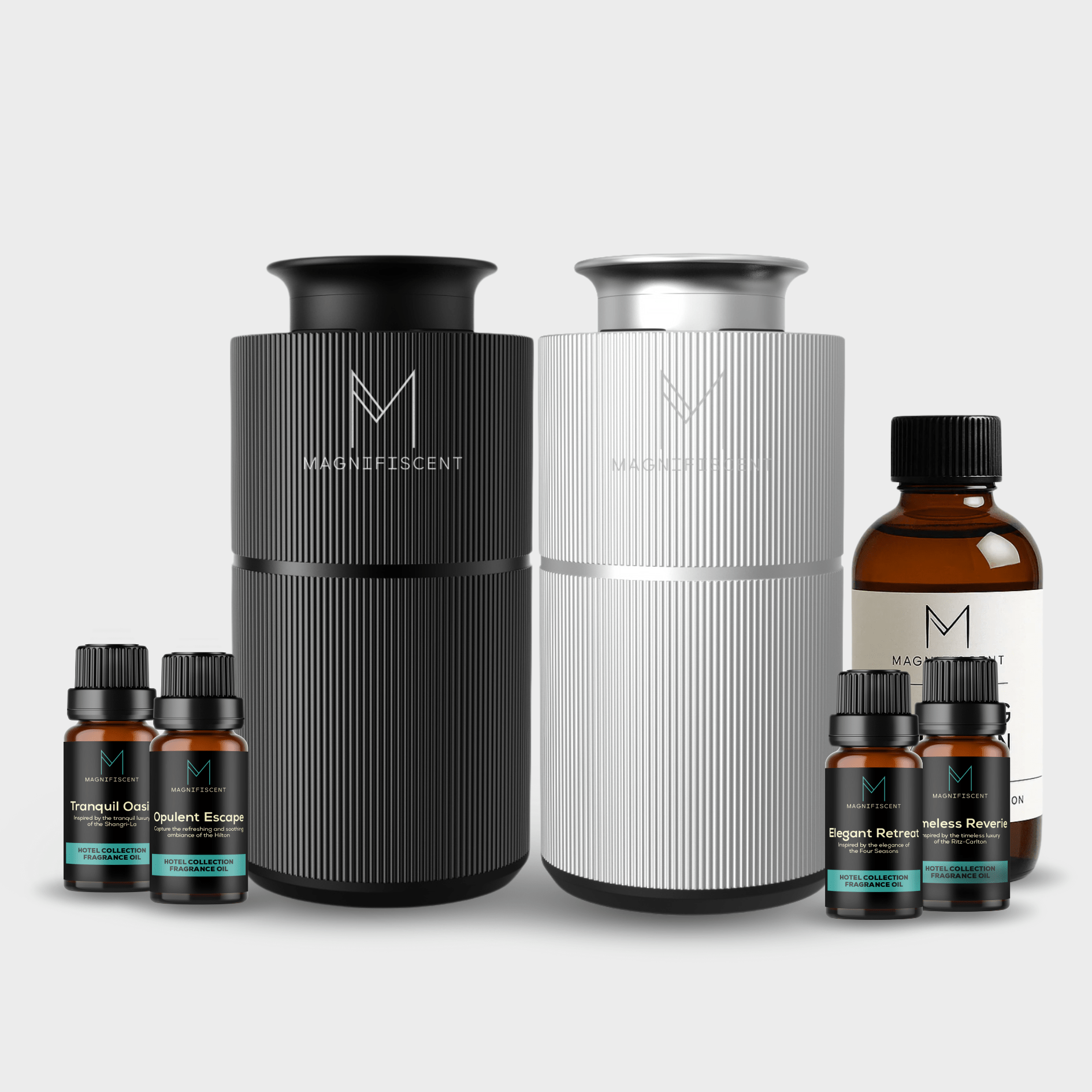Only 50 available - MistMini DOUBLE Hotel Set - 2 x Diffusers, 4 x Hotel Oils, 1 x Cleaning Solution - Magnifiscent